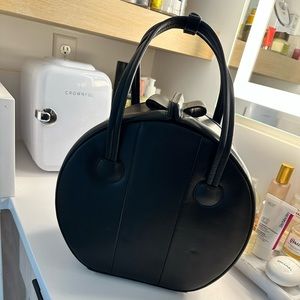 Marc by Marc Jacobs Black Leather Hat Box Bag (2015 Collection)